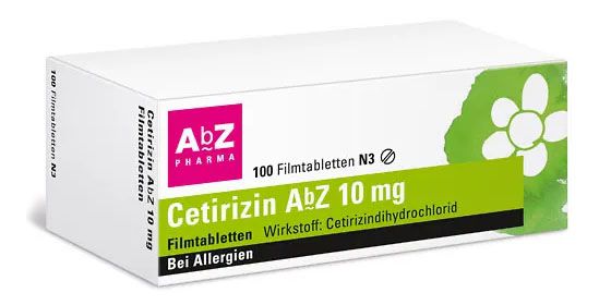 CETIRIZIN AbZ 10 mg Filmtabletten - bei Allergien* 100 St