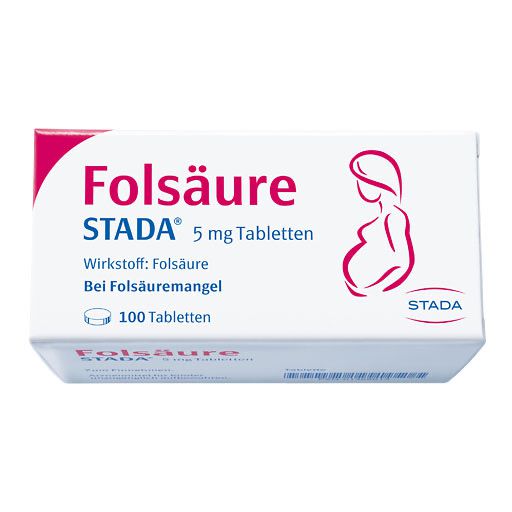 FOLSÄURE STADA 5 mg Tabletten 100 St Kinderwunsch Familie mehr