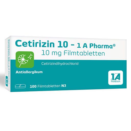 CETIRIZIN 101A Pharma Filmtabletten 100 St PZN 03823707 besamex.de