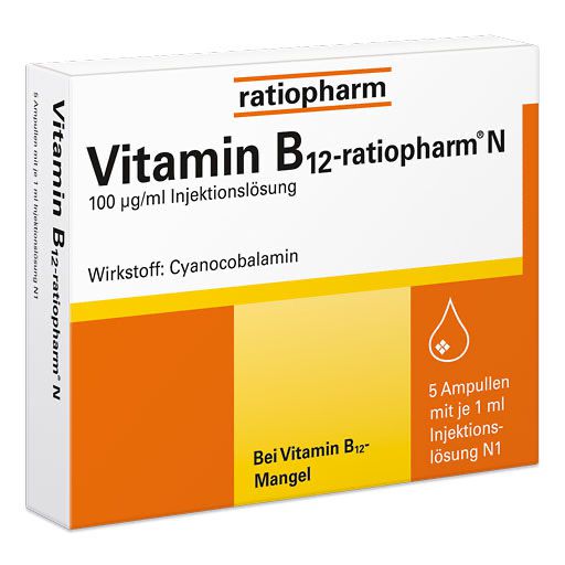 VITAMIN B12RATIOPHARM N Ampullen 5X1 ml PZN 07260796 besamex.de