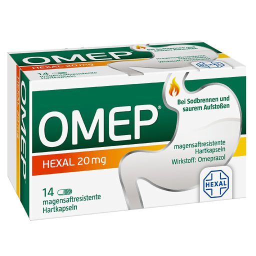 OMEP HEXAL 20 mg magensaftresistente Hartkapseln 14 St Mein Körper