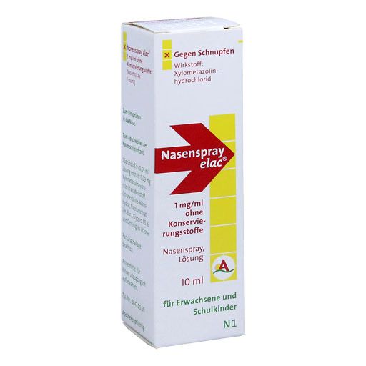 NASENSPRAY elac 1 mg/ml ohne Konservierungsstoffe 10 ml PZN 11617034