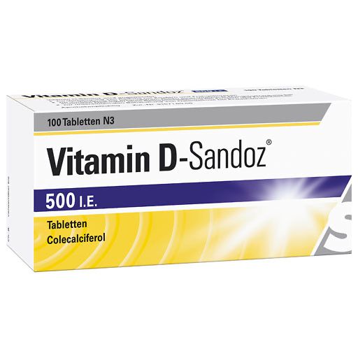 VITAMIN D SANDOZ 500 I.E. Tabletten 100 St PZN 11889896 besamex.de