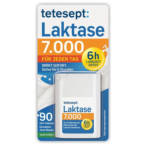 TETESEPT Langzeit Laktase 7.000 Tabletten 90 St