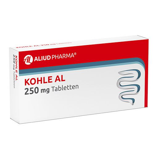 KOHLE AL 250 mg Tabletten 20 St Tabletten gegen Durchfall