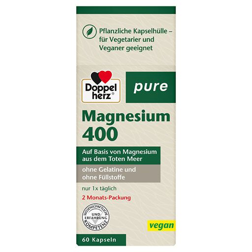 DOPPELHERZ Magnesium 400 pure Kapseln 60 St  
