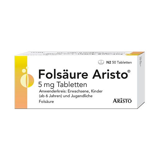 FOLSÄURE ARISTO 5 mg Tabletten* 50 St