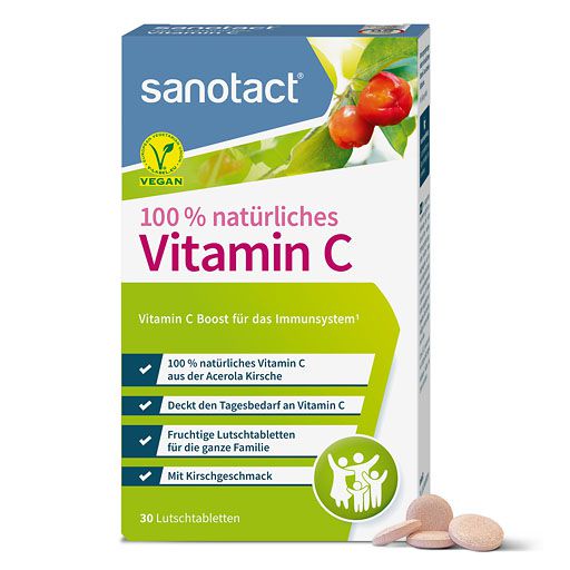 SANOTACT 100% natürliches Vitamin C Lutschtabl. 30 St  