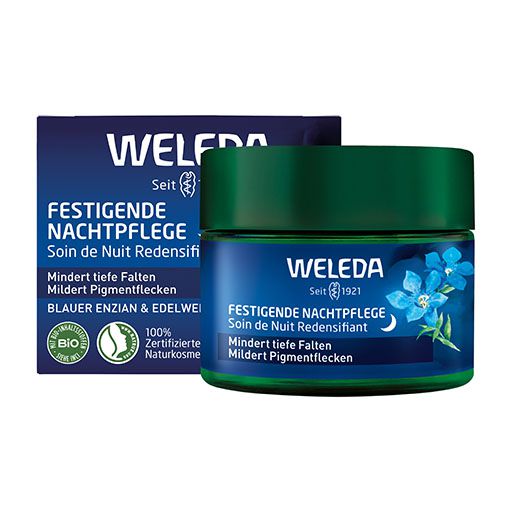 WELEDA festigende Nachtpflege blauer Enz.&Edelwei. 40 ml