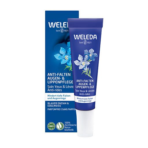 WELEDA Anti-Falten Aug.&Lippenpfl. bl. Enz.&Edelwei. 10 ml