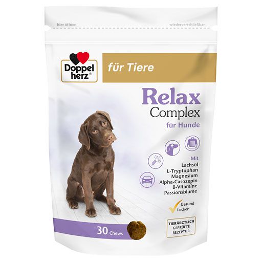 DOPPELHERZ für Tiere Relax Complex Chews f. Hunde 30 St
