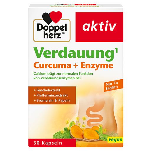 DOPPELHERZ Verdauung Curcuma+Enzyme Kapseln 30 St  