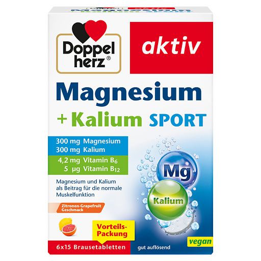 DOPPELHERZ Magnesium+Kalium Sport Brausetabletten 90 St  