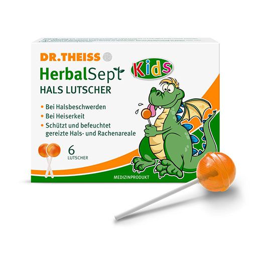 DR. THEISS HerbalSept Hals Lutscher Kids 6 St