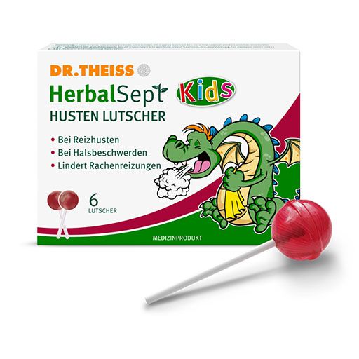 DR. THEISS HerbalSept Husten Lutscher Kids 6 St