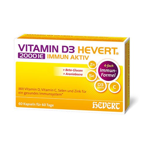 VITAMIN D3 HEVERT 2000 IE Immun Aktiv Kapseln 60 St