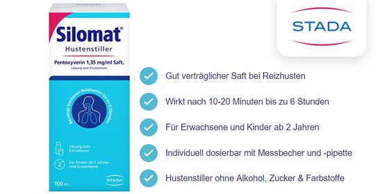 SILOMAT Hustenstiller Pentoxyverin 1,35 mg/ml Saft* 100 ml