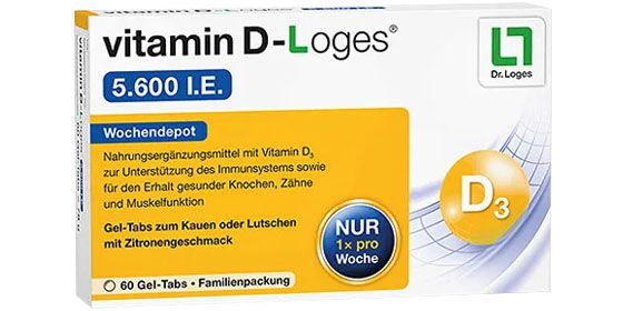 VITAMIN D-LOGES 5.600 I. E. Wo. Depot Kautabl. Fam. Pa 60 St  